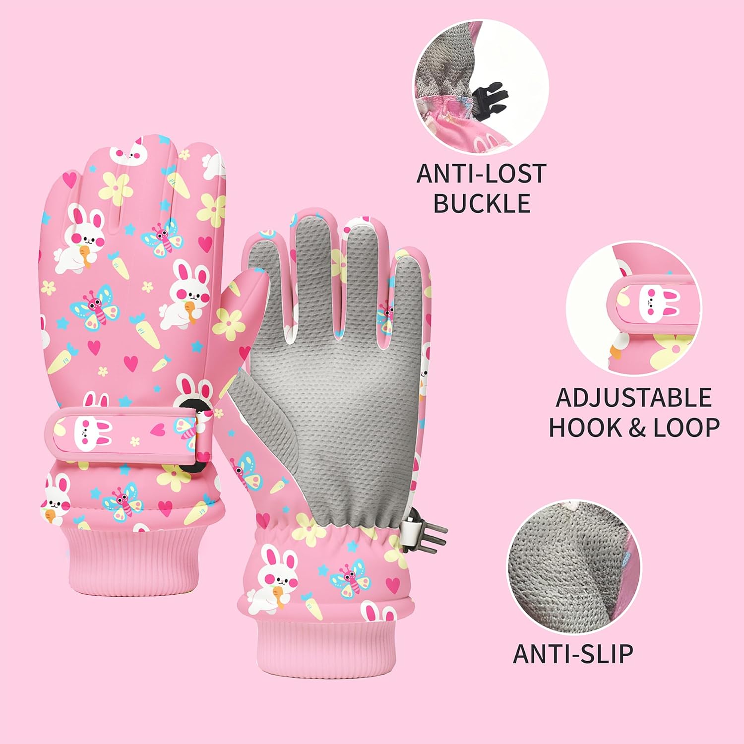 Kids Winter Snow Gloves, Water - Snow Glove Insulated recension och pris