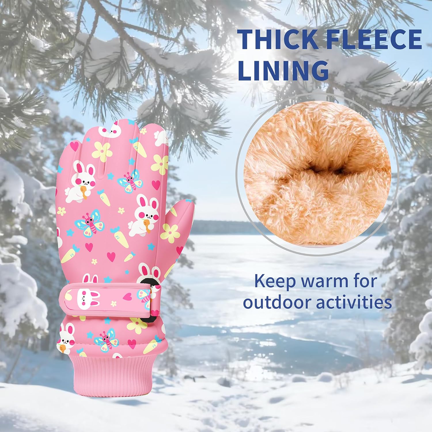 Kids Winter Snow Gloves, Water - Snow Glove Insulated recension och pris