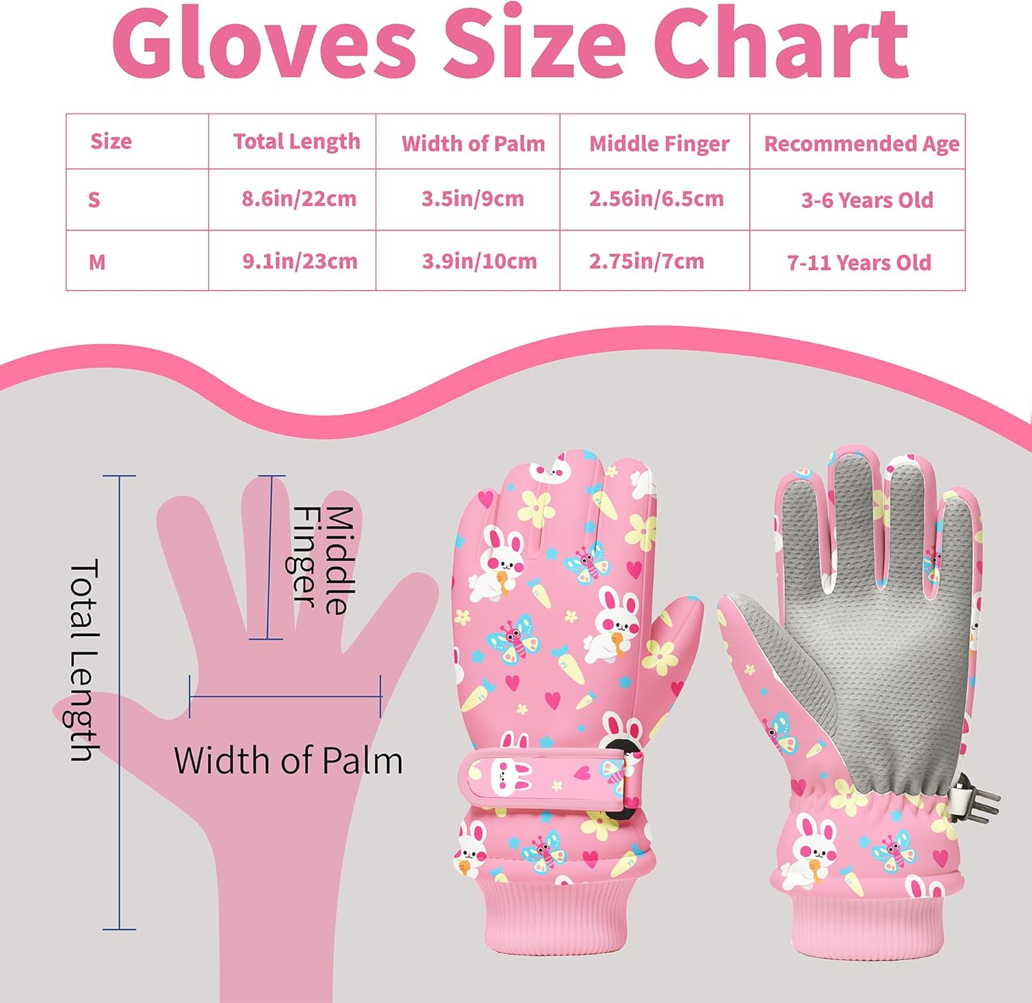 Kids Winter Snow Gloves, Water - Snow Glove Insulated recension och pris