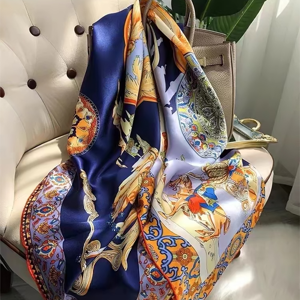BYSIFA|Blue Luxury Femmes 100% - Shawl Wrap Winter recension och pris