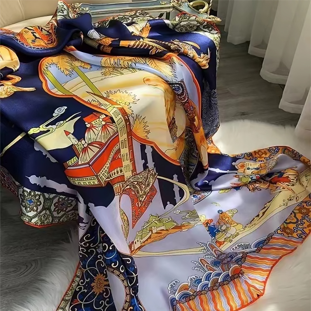 BYSIFA|Blue Luxury Femmes 100% - Shawl Wrap Winter recension och pris