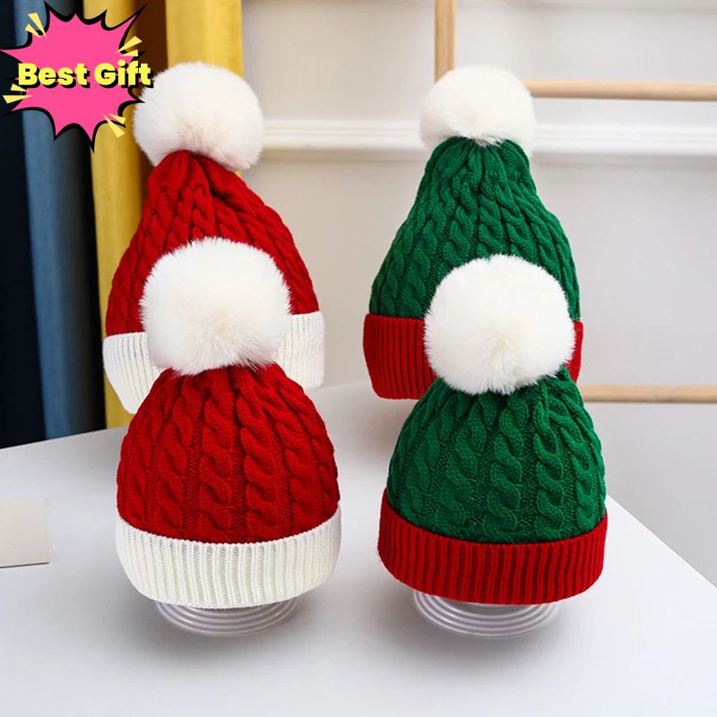 Adults Kids Christmas Xmas San - Knit Beanie Hat Warm recension och pris