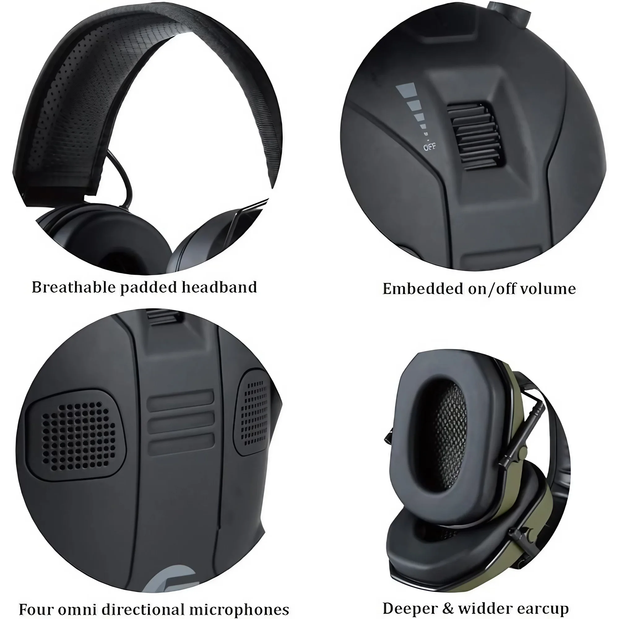 Foldable Tactical Noise Cancel - Earmuffs Foldable recension och pris