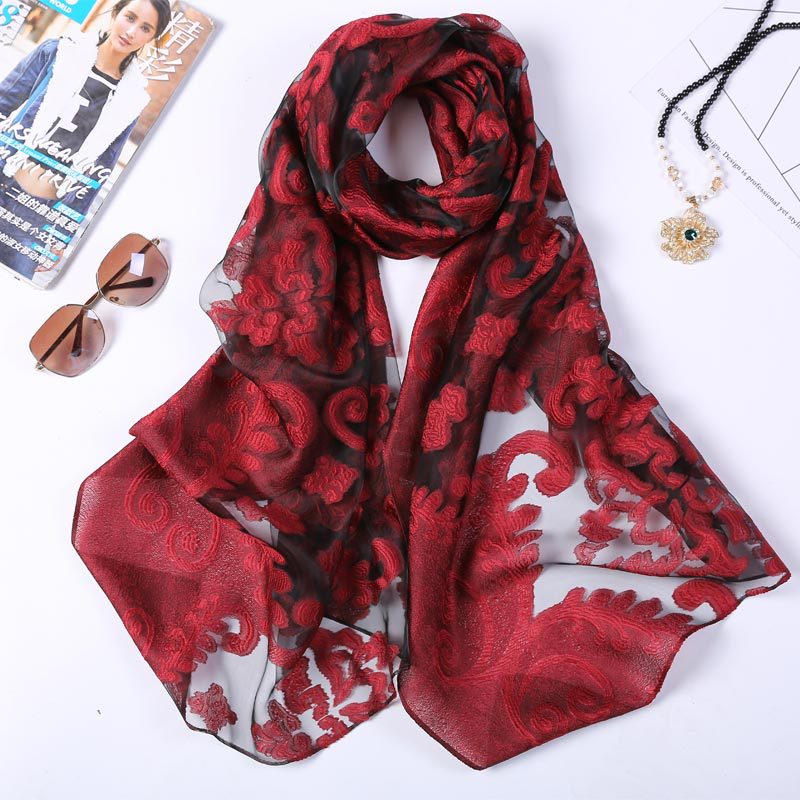 Hot Selling 180*70 Organza Sil - Shawl Wrap Winter recension och pris