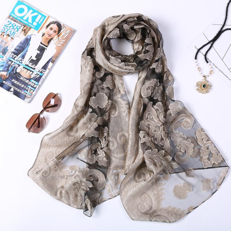 Hot Selling 180*70 Organza Sil - Shawl Wrap Winter recension och pris