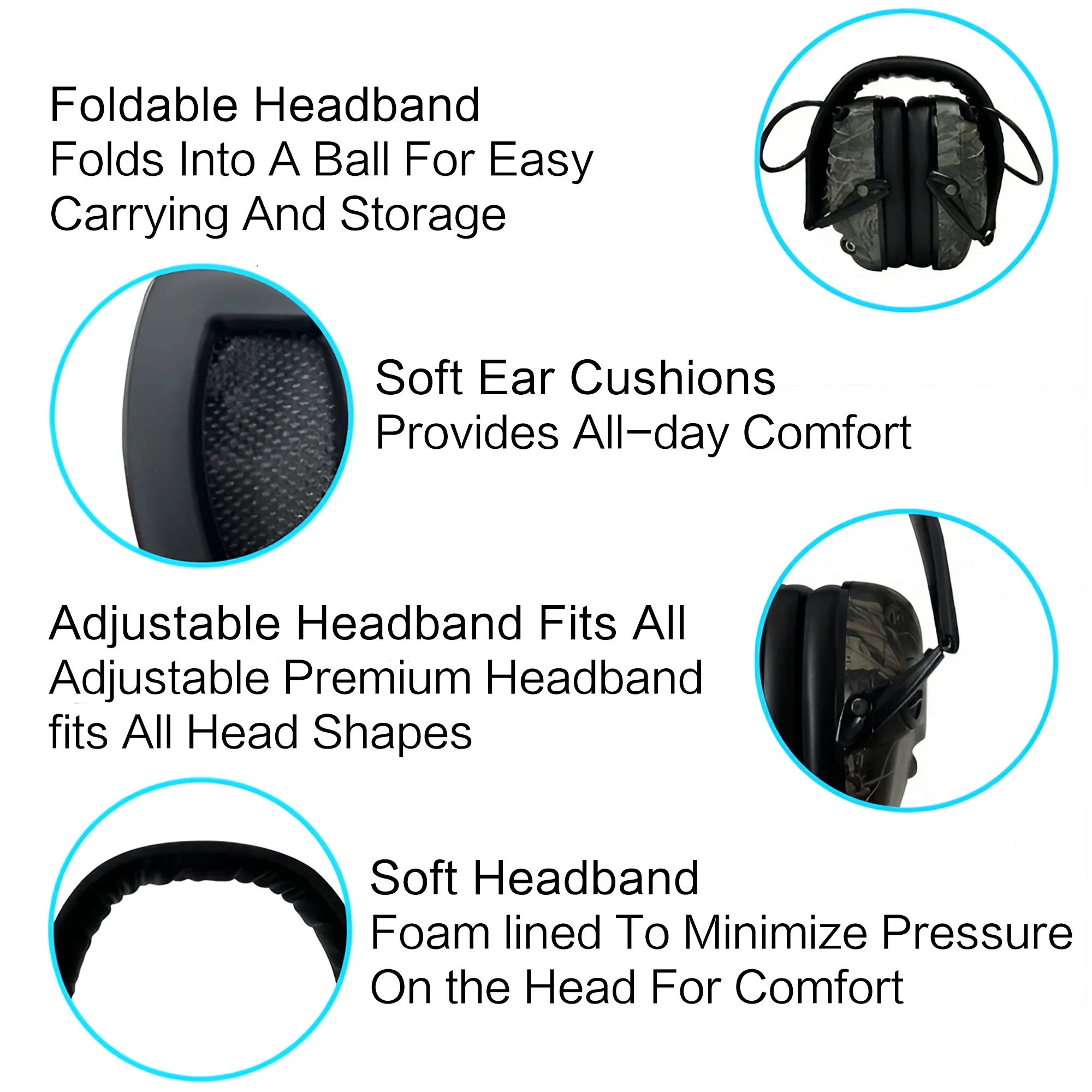 Outdoor Tactical Electronic Sh - Earmuffs Foldable recension och pris