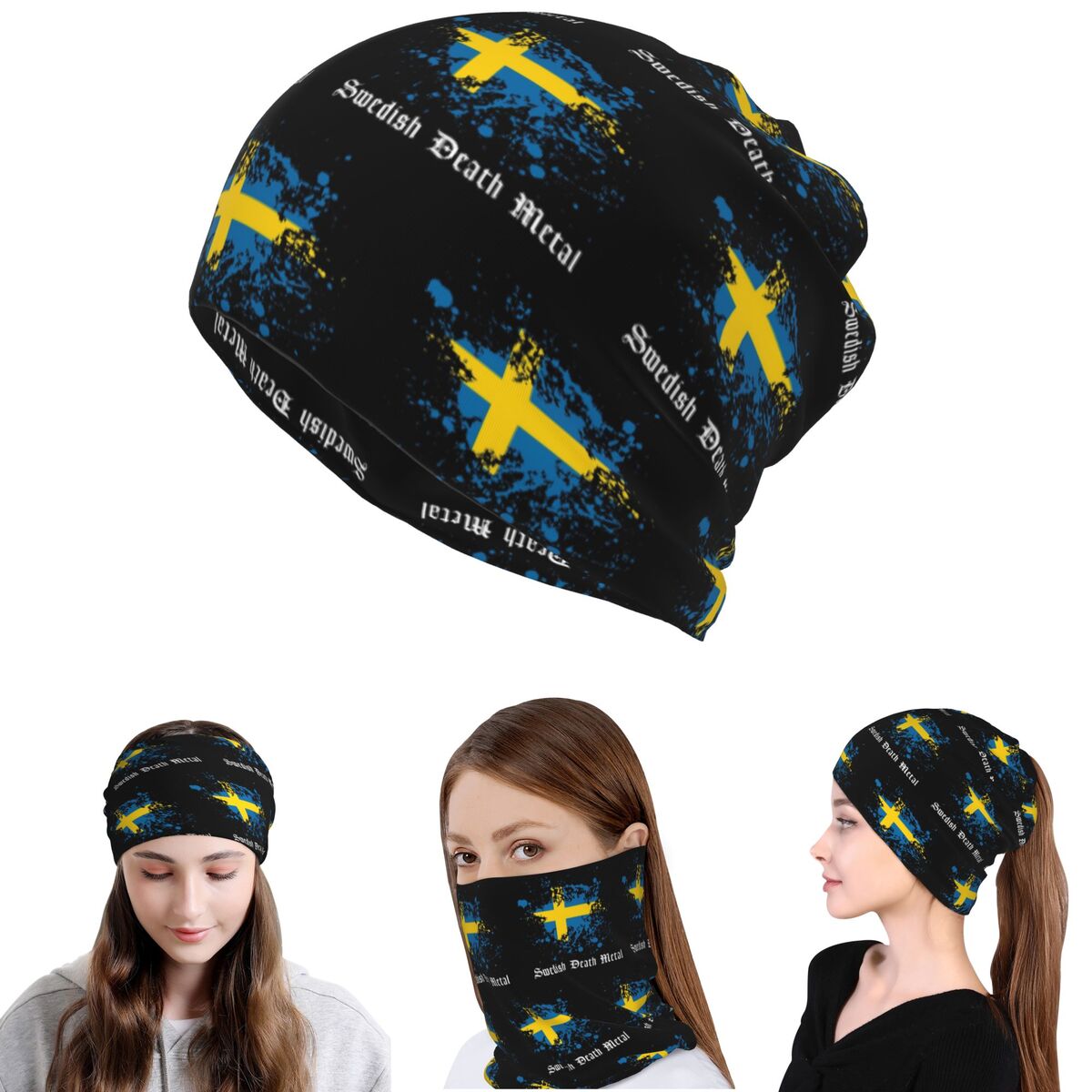 Swedish Death Metal Band Black - Knit Beanie Hat Warm recension och pris