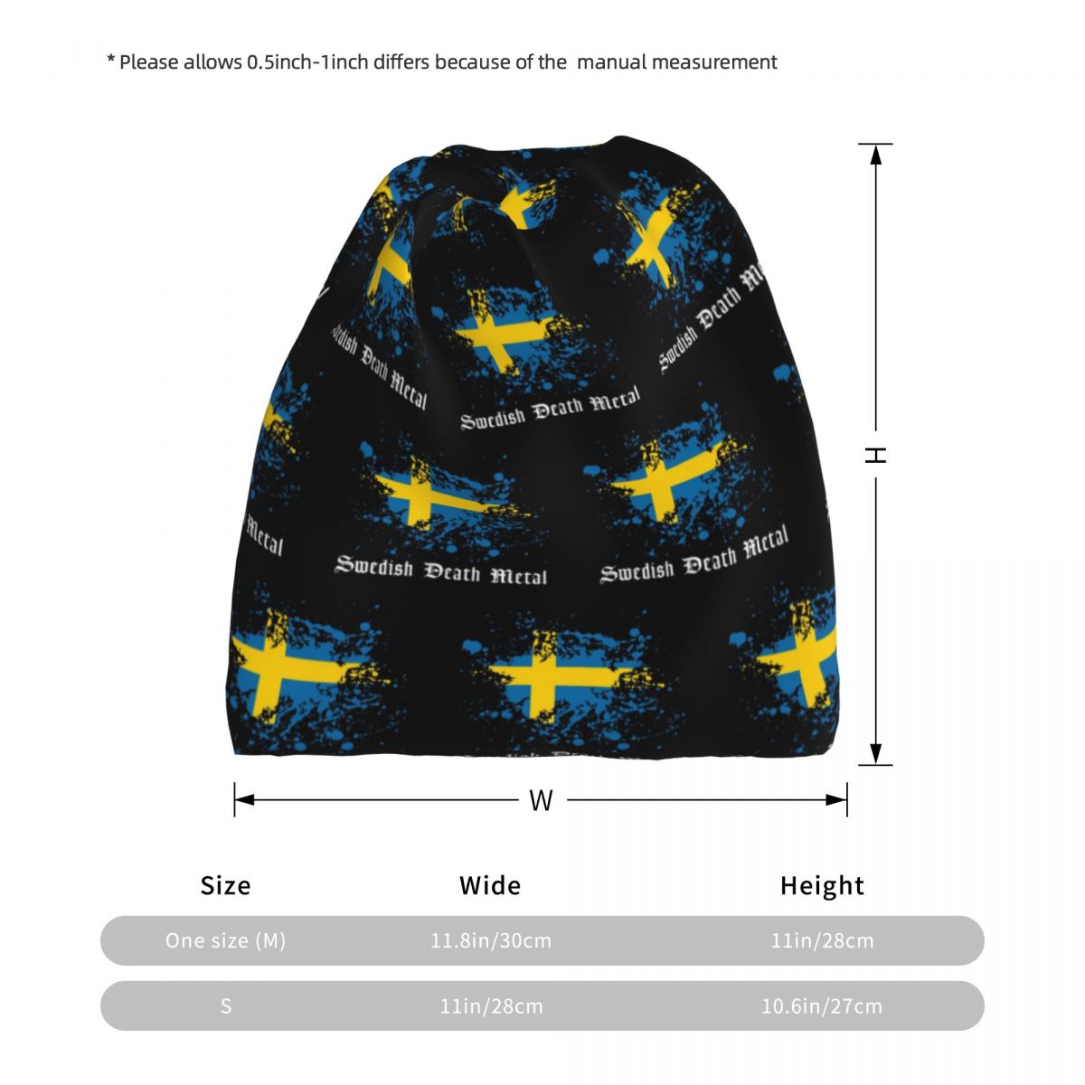 Swedish Death Metal Band Black - Knit Beanie Hat Warm recension och pris