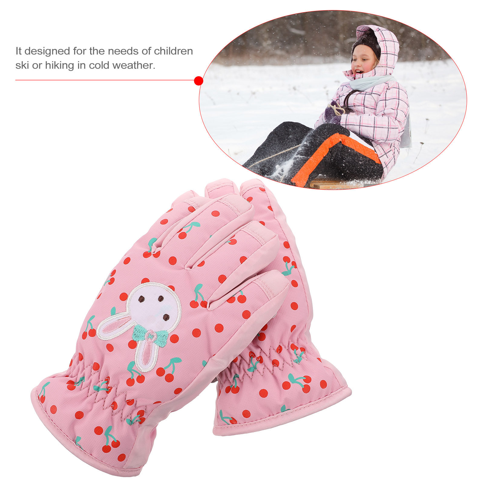 1Pair Children Ski Gloves Wate - Snow Glove Insulated recension och pris