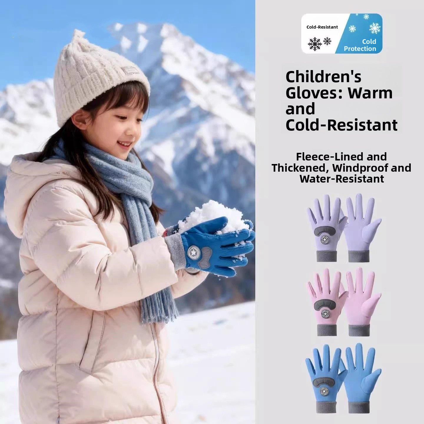 Children's Ski Gloves Winter W - Snow Glove Insulated recension och pris