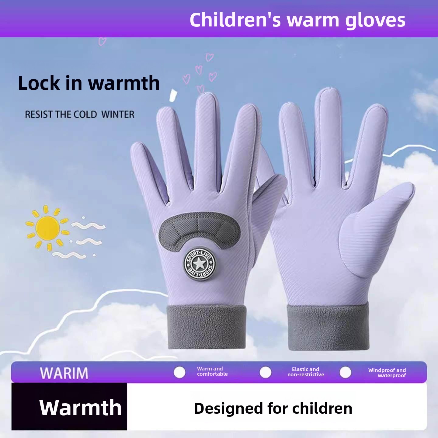 Children's Ski Gloves Winter W - Snow Glove Insulated recension och pris