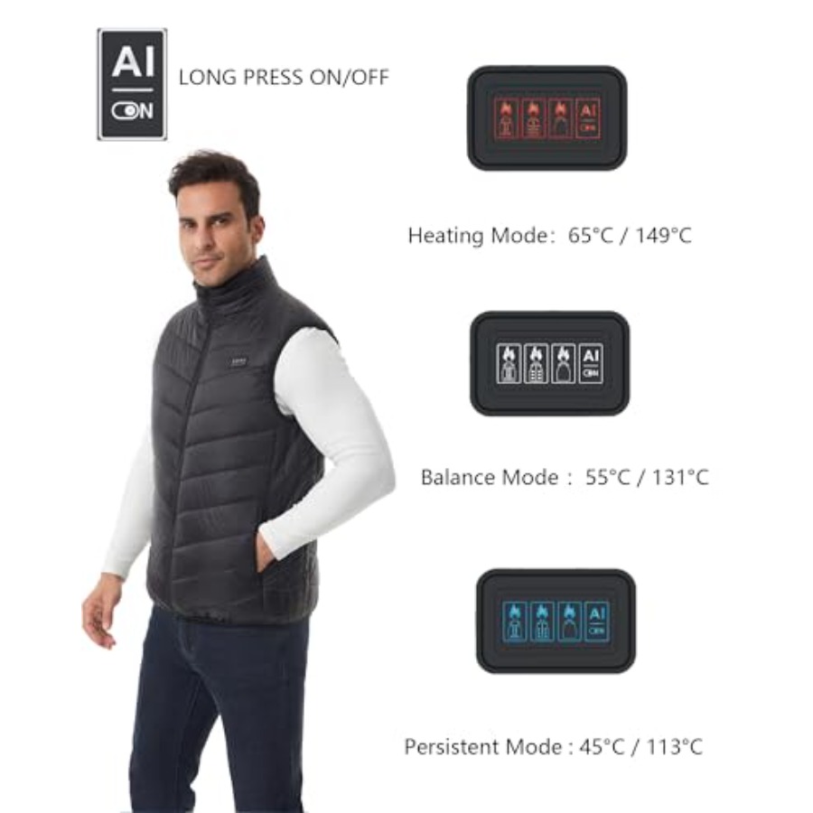 Heated Down Vest for and Wo wi - Heated Vest Battery recension och pris