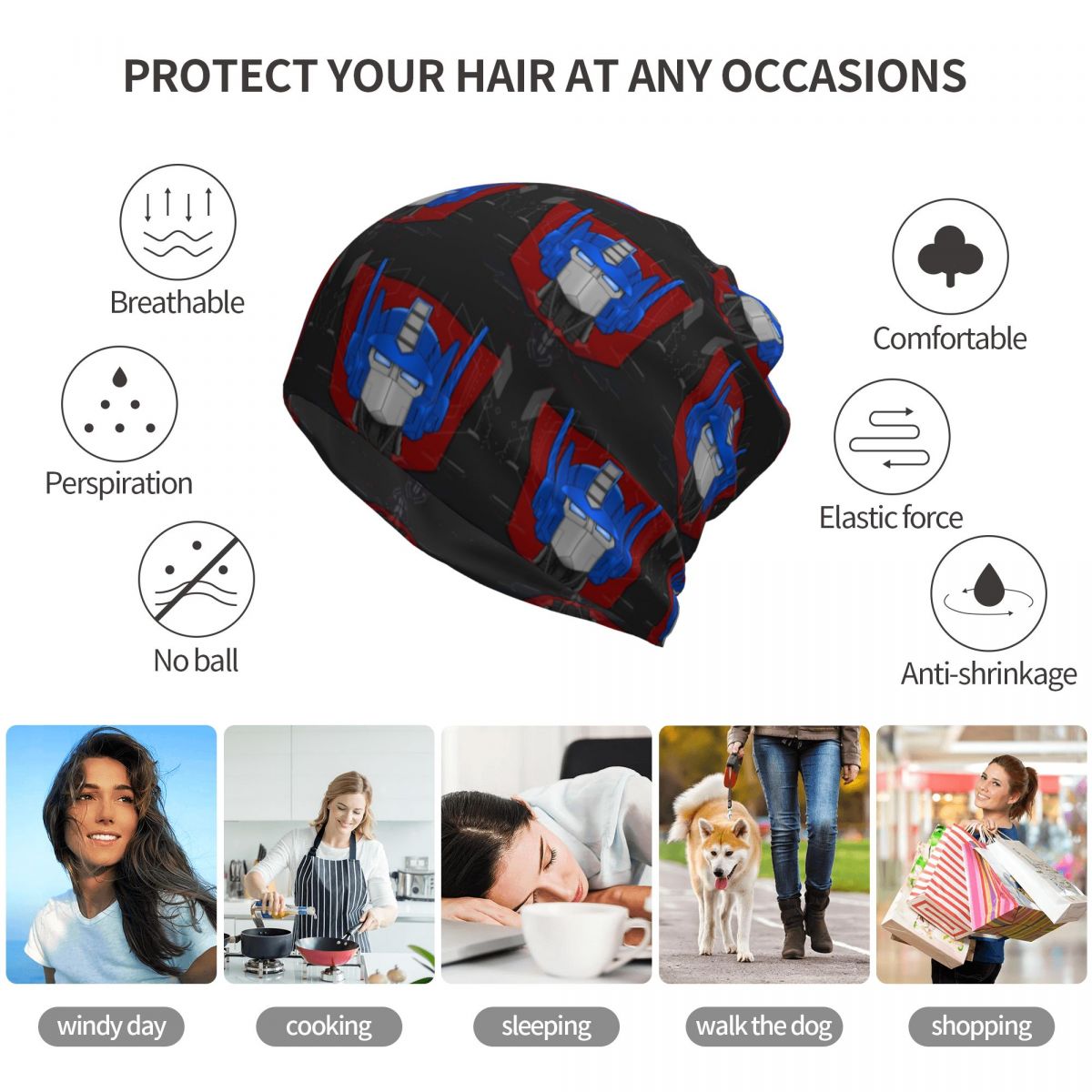 Optimus Prime Bust Bandana Nec - Knit Beanie Hat Warm recension och pris