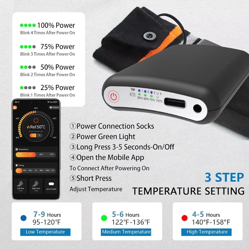 For Winter Heated Glove Insole - Heated Vest Battery recension och pris