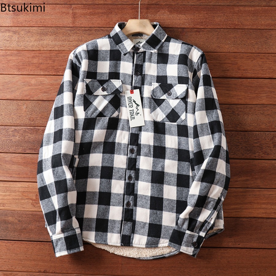 Winter Plaid Fleece Shirts Jac - Flannel Shirt Lined recension och pris