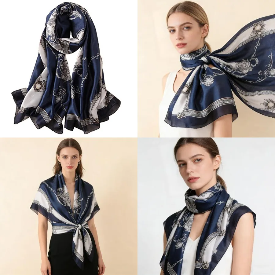 Silk Scarf Mulberry Silk Fashi - Shawl Wrap Winter recension och pris