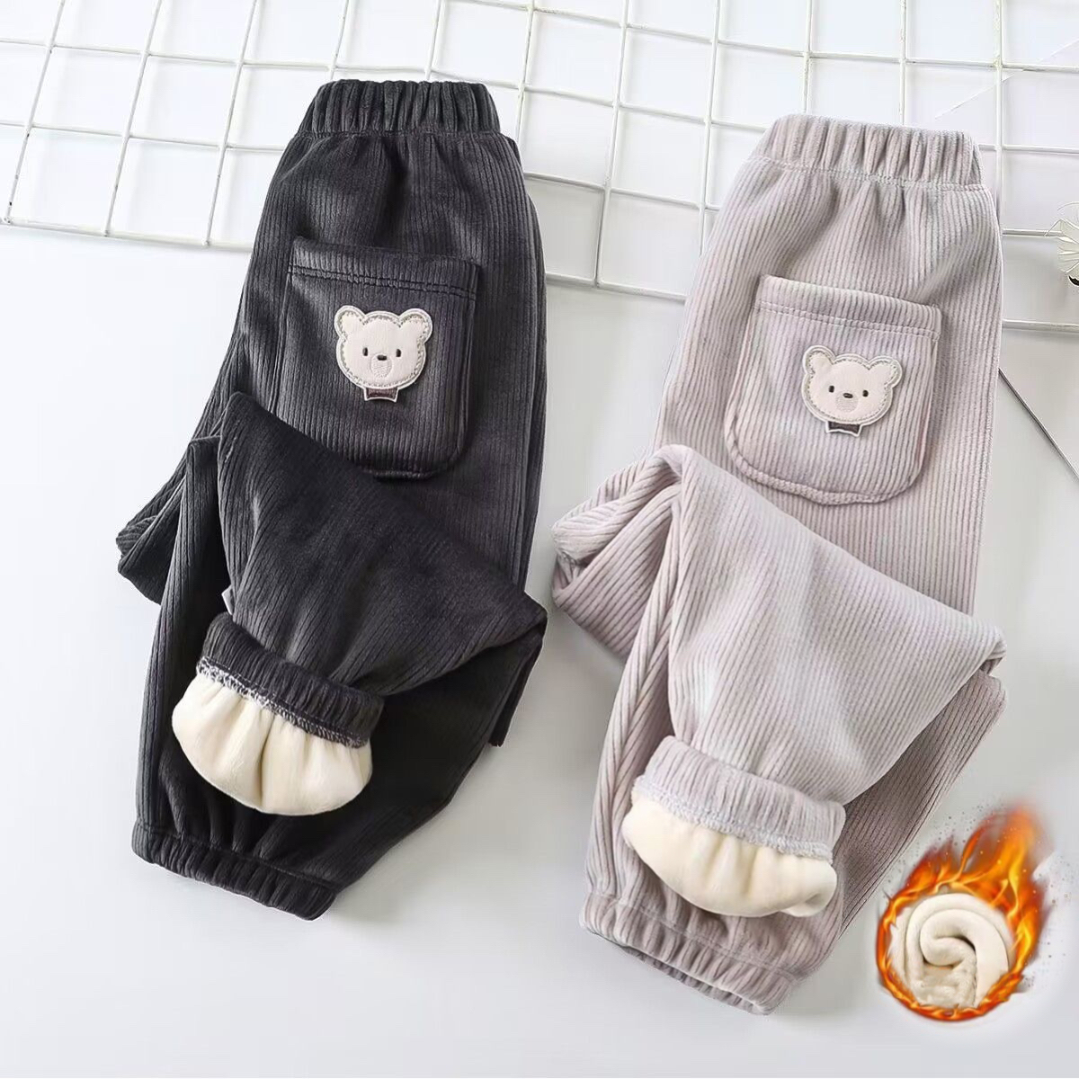 1pcs Boy Girl Winter Velvet Co - Corduroy Pant Warm recension och pris