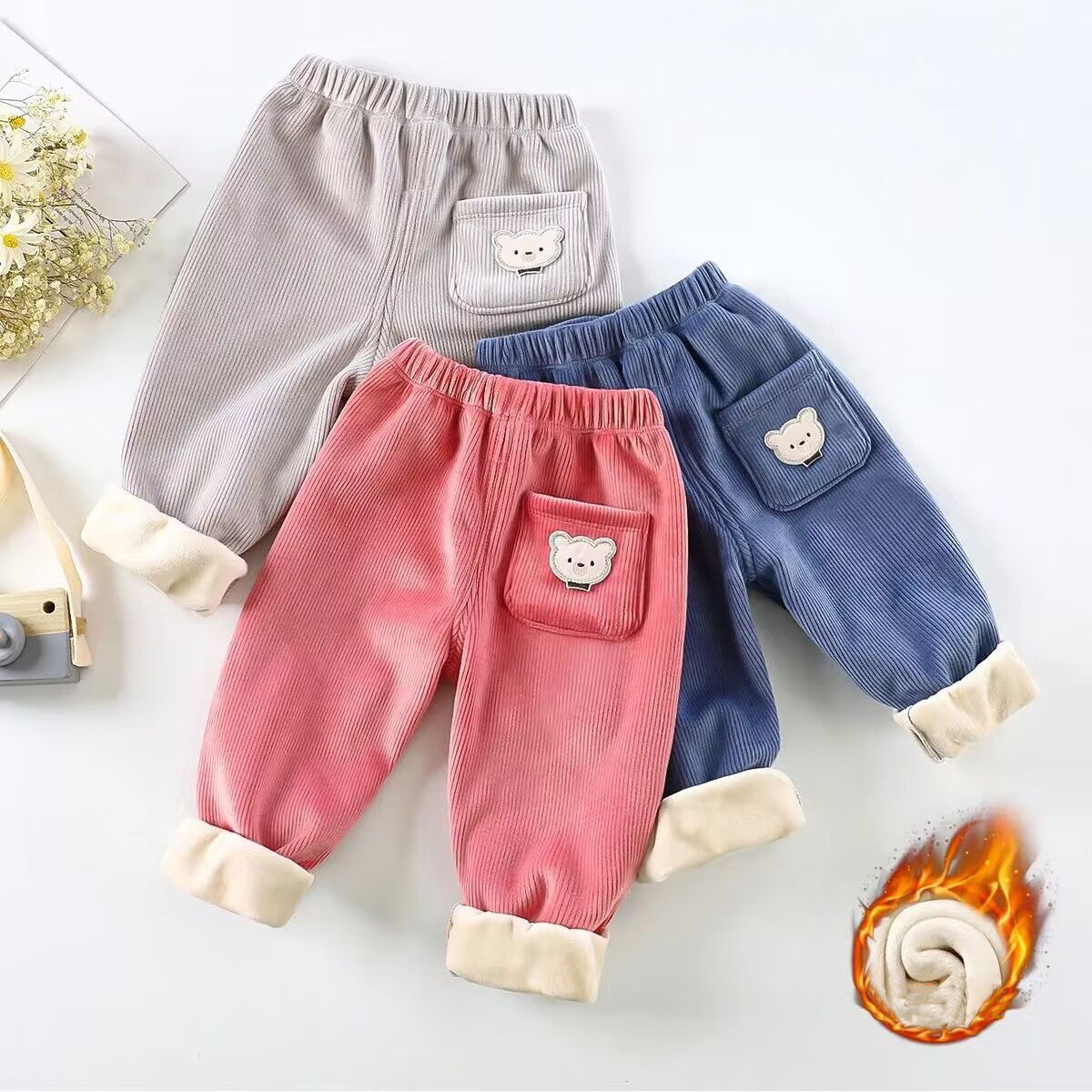 1pcs Boy Girl Winter Velvet Co - Corduroy Pant Warm recension och pris