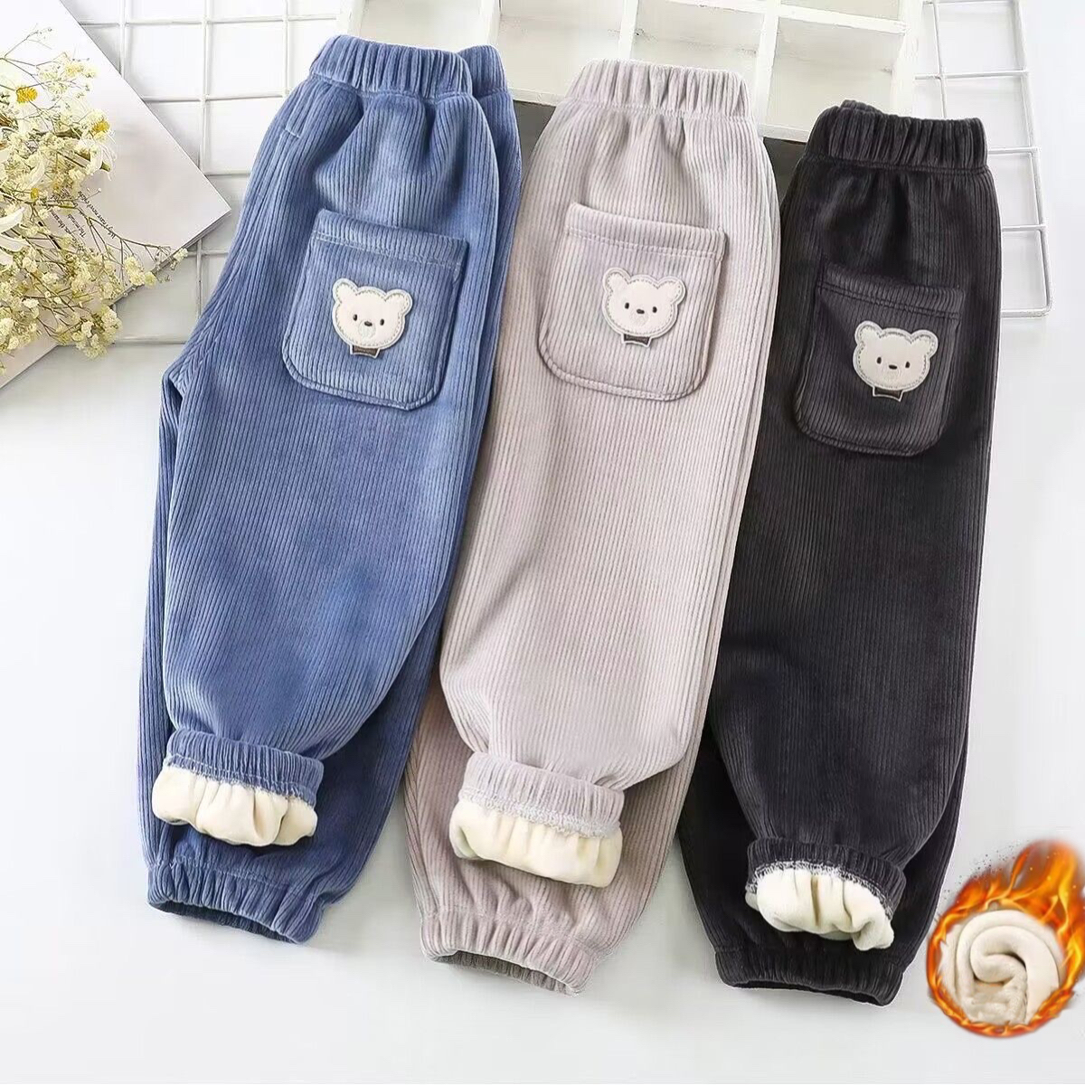 1pcs Boy Girl Winter Velvet Co - Corduroy Pant Warm recension och pris