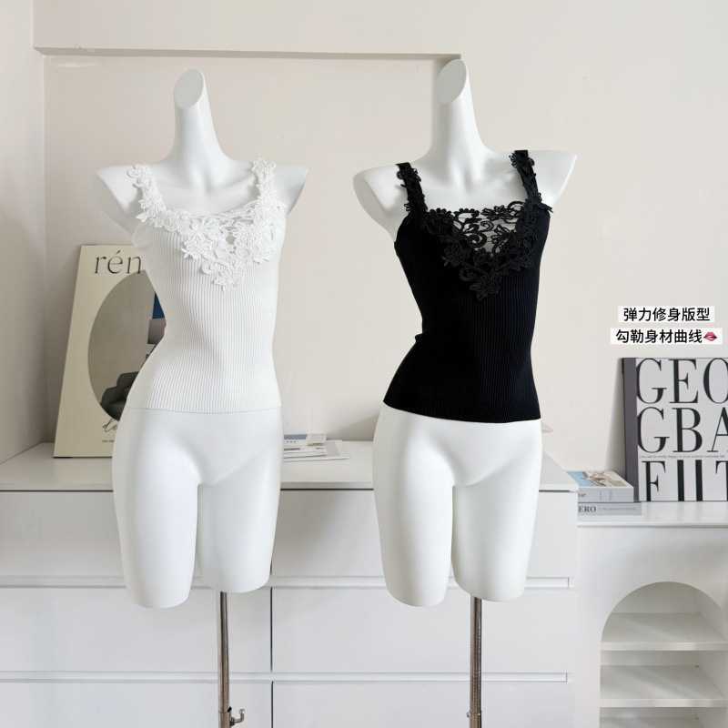 Sexy Lace Trim Camisole Top Ho - Flannel Shirt Lined recension och pris