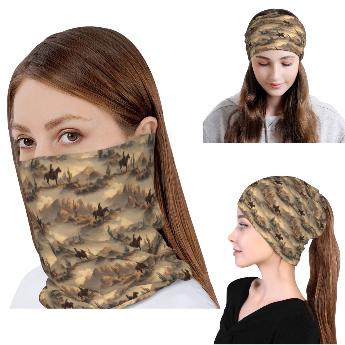 Cowboy In Desert Western Lands - Knit Beanie Hat Warm recension och pris