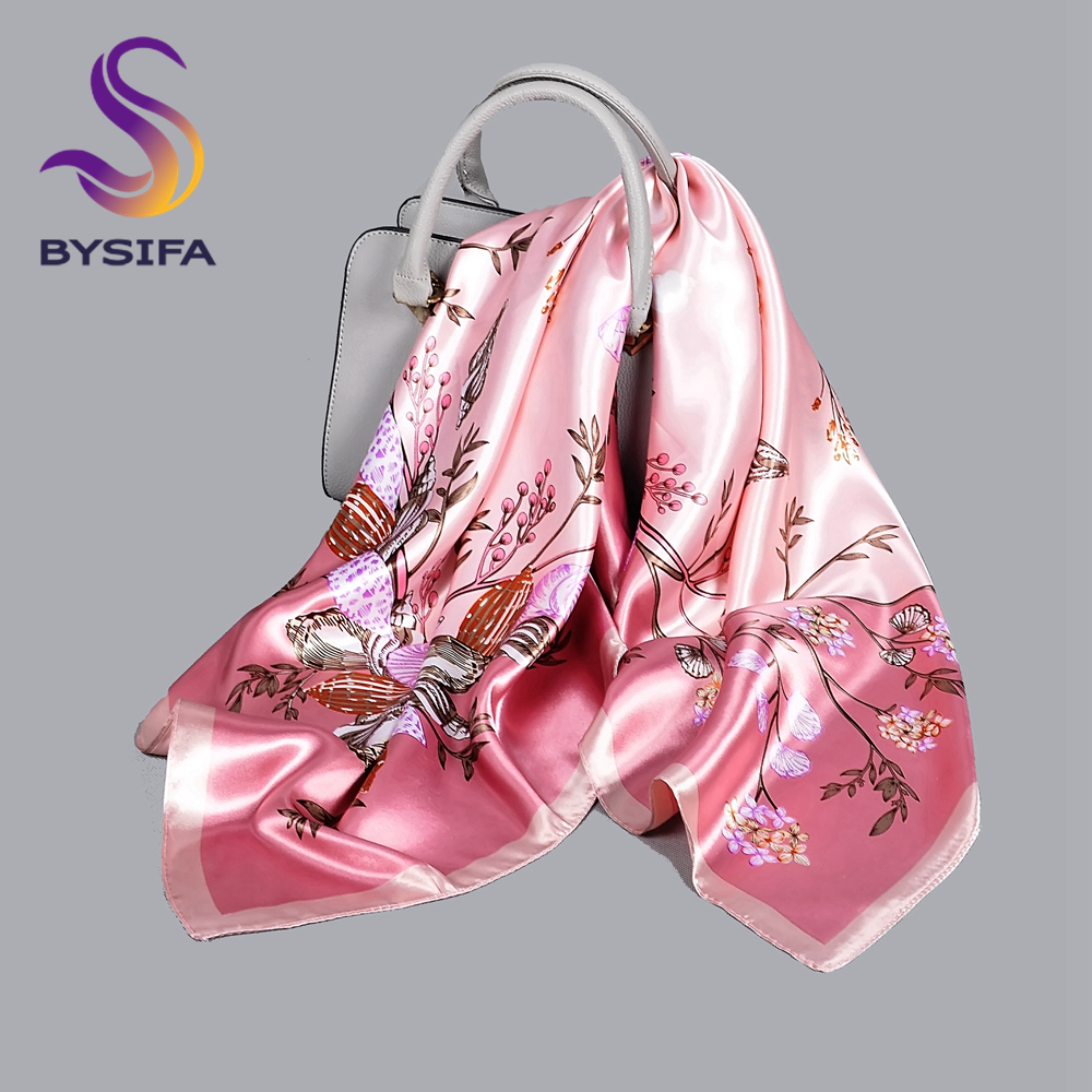 BYSIFA| Pink New Silk Shawl Sc - Shawl Wrap Winter recension och pris