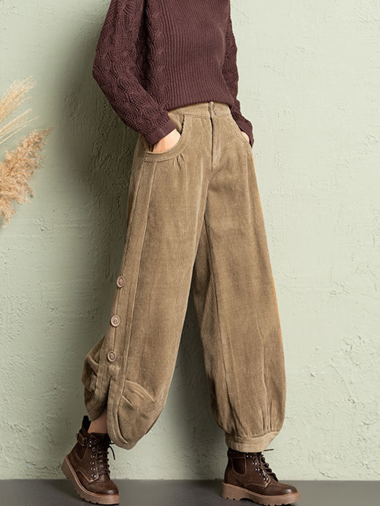 Korean Corduroy Women Pants Fa - Corduroy Pant Warm recension och pris