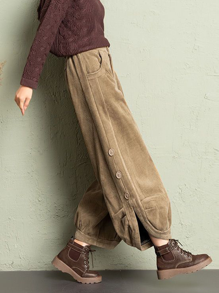 Korean Corduroy Women Pants Fa - Corduroy Pant Warm recension och pris