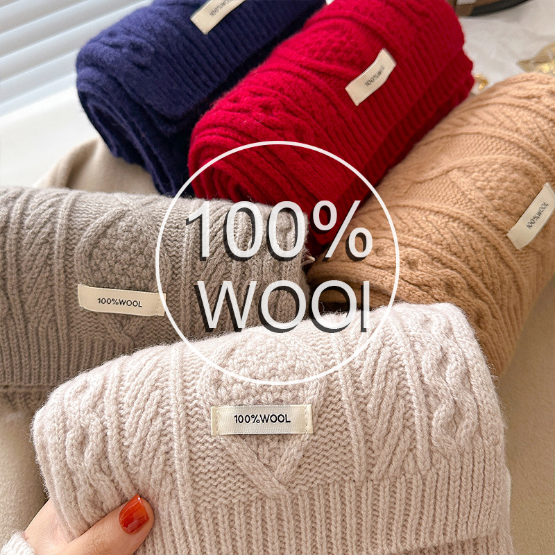 Luxury 100% Wool Scarf Women M - Shawl Wrap Winter recension och pris