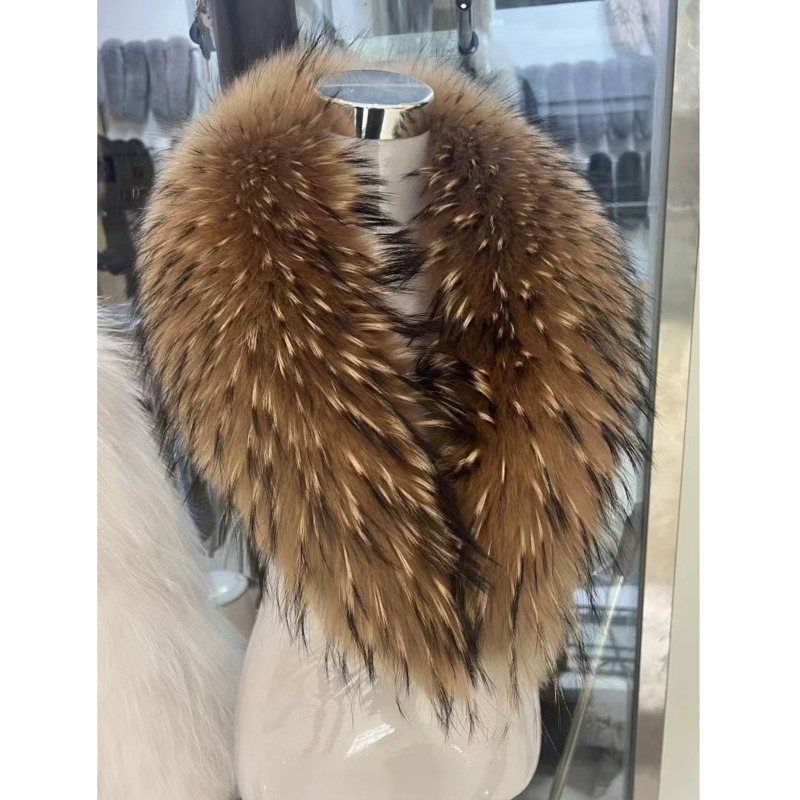 Raccoon Fur Collar Female Wint - Shawl Wrap Winter recension och pris