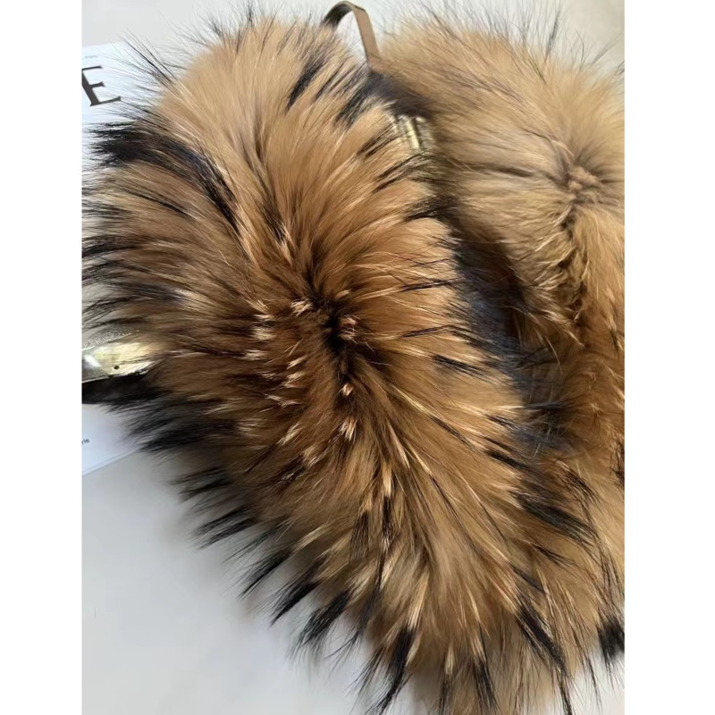 Raccoon Fur Collar Female Wint - Shawl Wrap Winter recension och pris