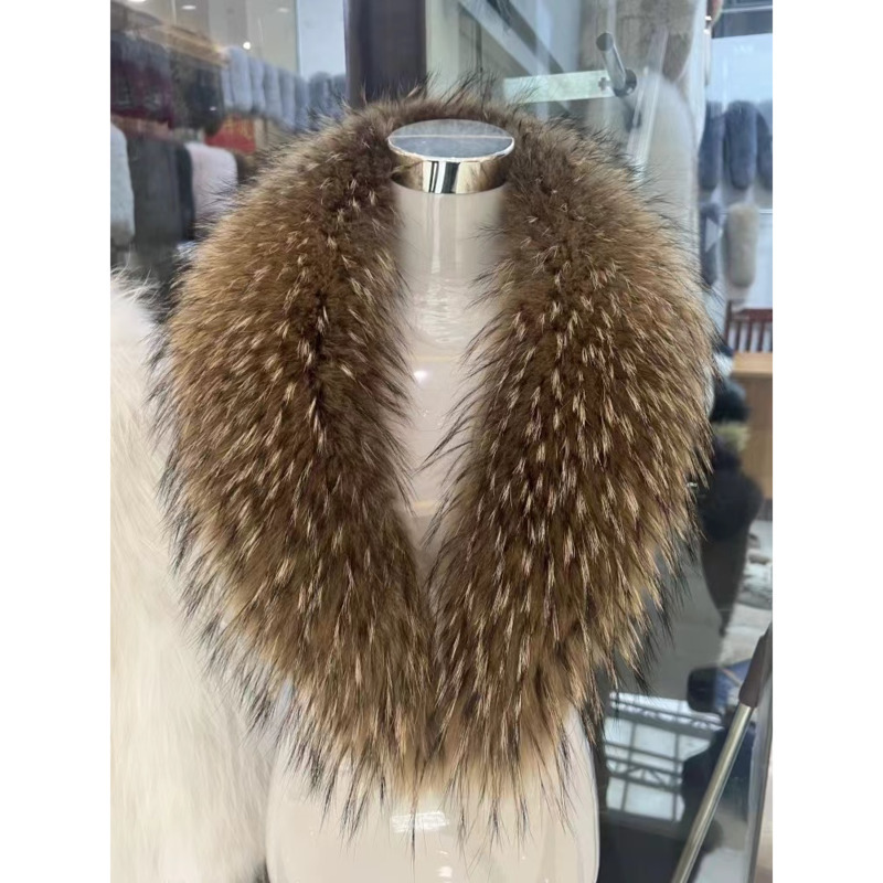 Raccoon Fur Collar Female Wint - Shawl Wrap Winter recension och pris