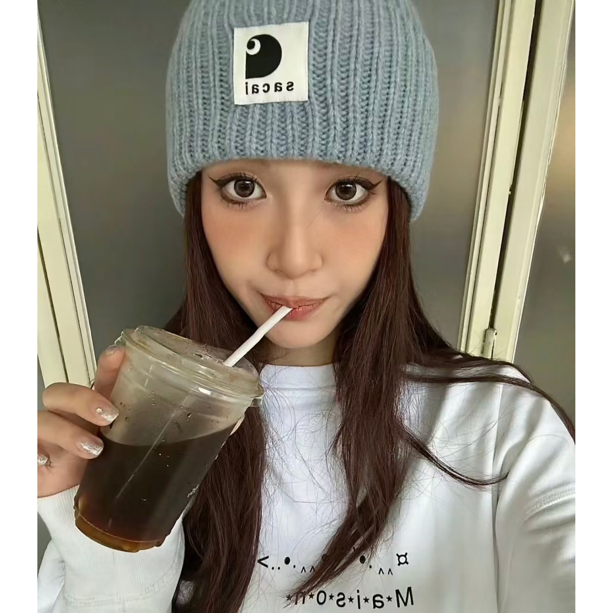 Vuu Sacai Collaborative Patchw - Knit Beanie Hat Warm recension och pris