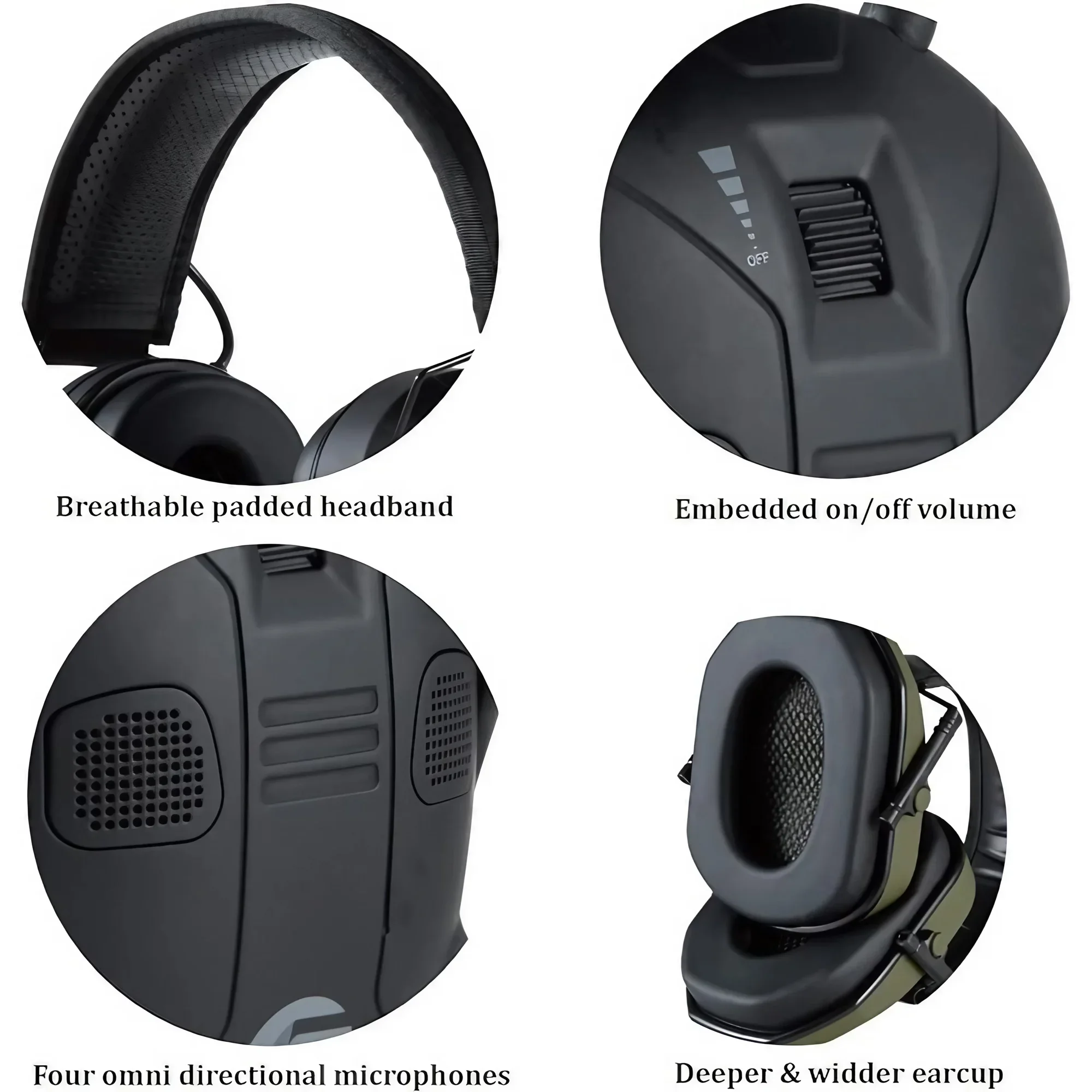 Foldable Tactical Electronic E - Earmuffs Foldable recension och pris